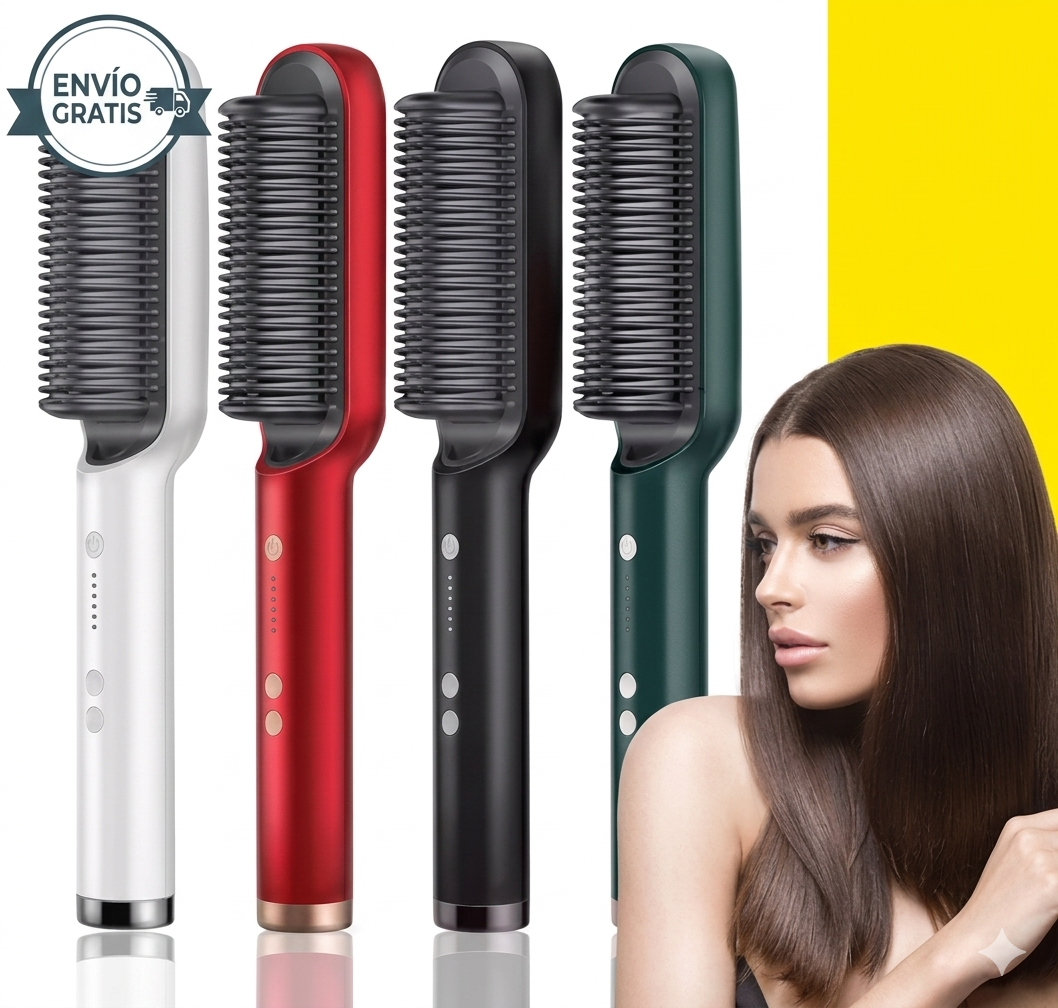 Cepillo Alisador y Secador 2 en 1 Premium - Cabello Perfecto en Minutos