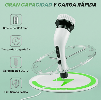 Cepillo Eléctrico Limpiador UltraScrub™ 9 en 1 - Inalámbrico y Extensible