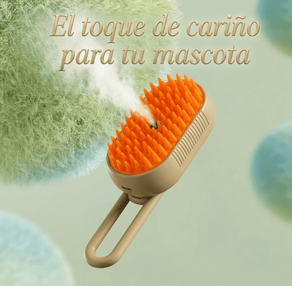 Cepillo de Vapor Pro™ 3 en 1 para Mascotas - Masaje, Limpieza y Anticaída