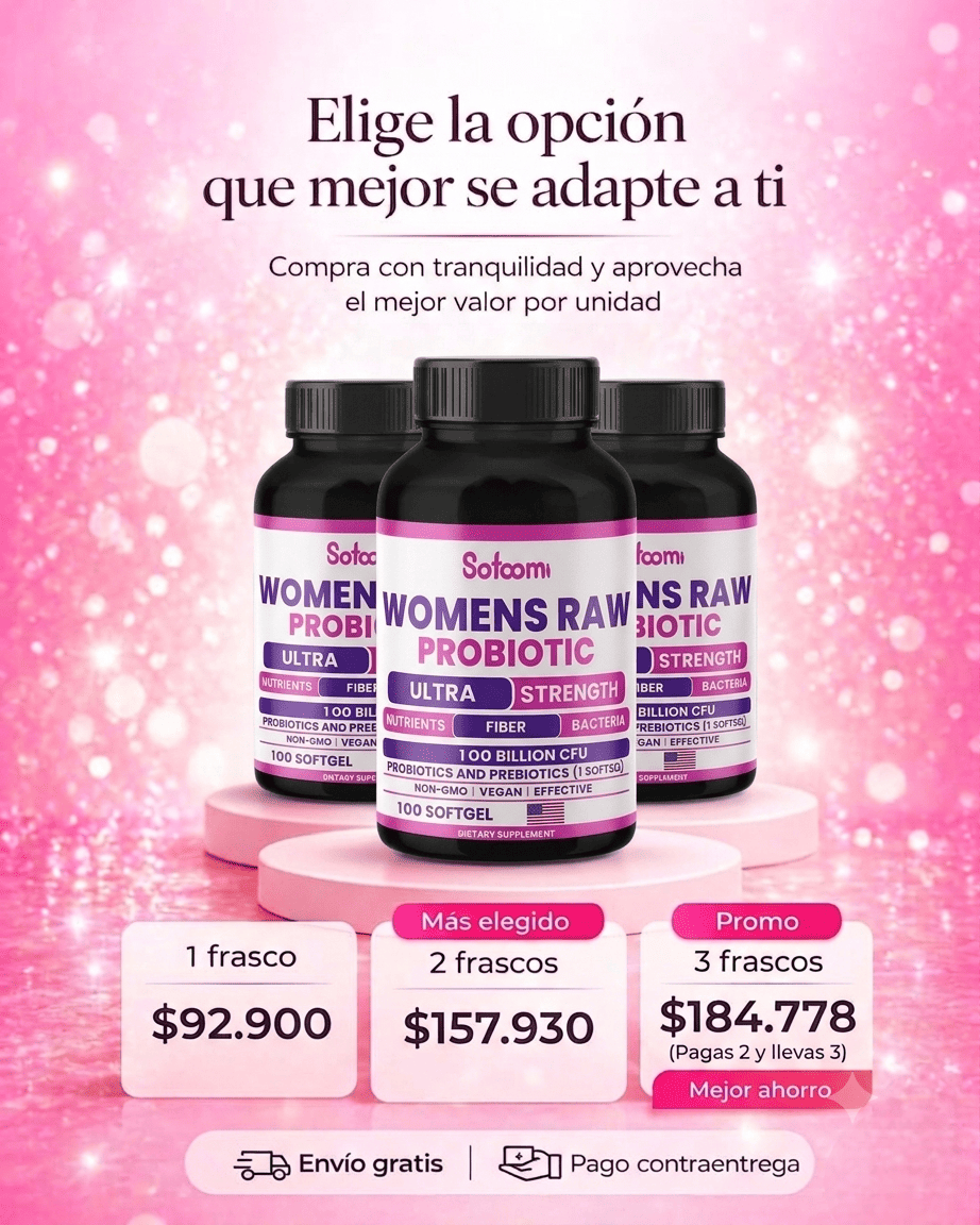Womens Raw Probiotic 100B - Elimina Infecciones, Malos Olores y Regula tu Flora Íntima