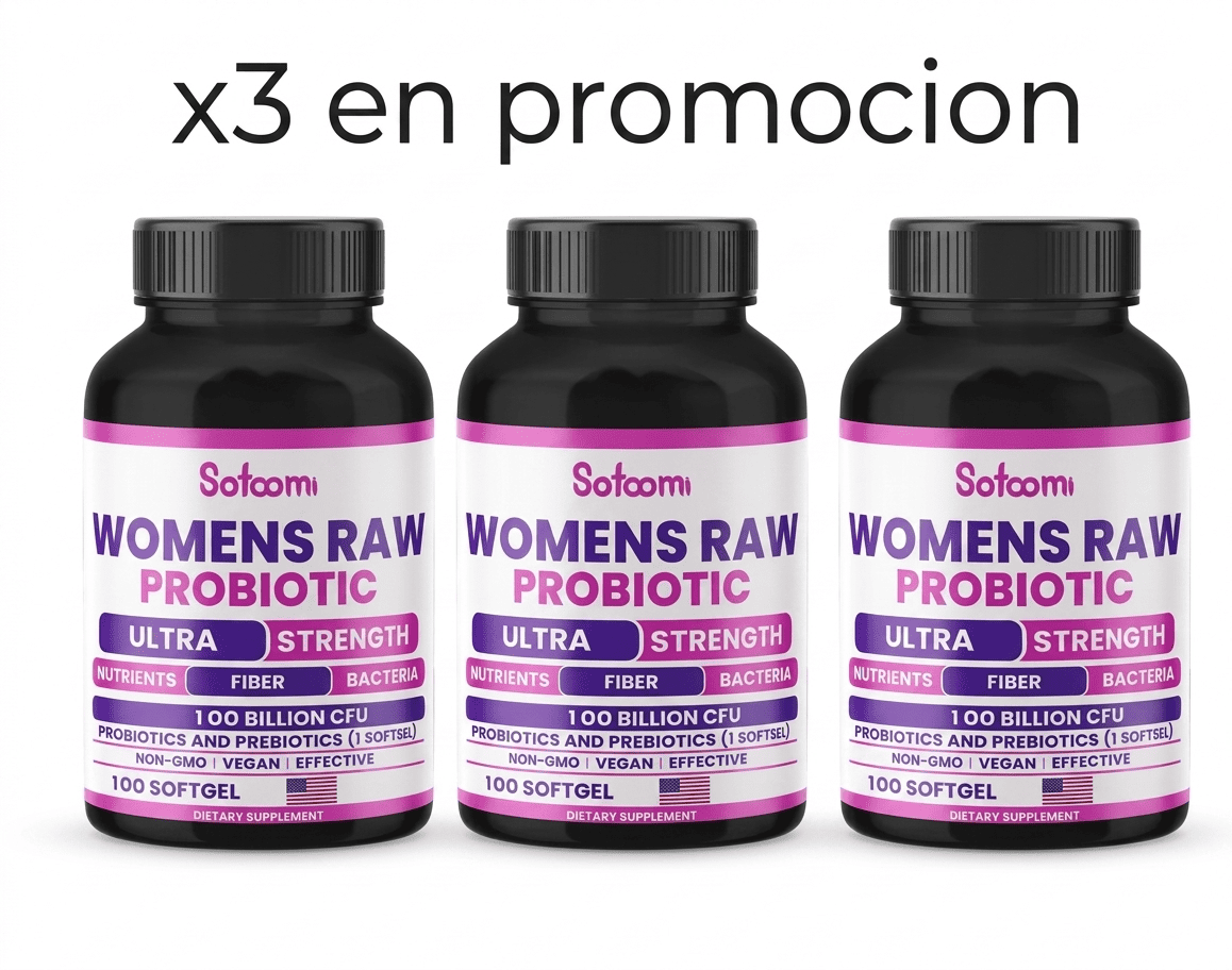 Womens Raw Probiotic 100B - Frescura y Equilibrio Íntimo (100 Softgels)